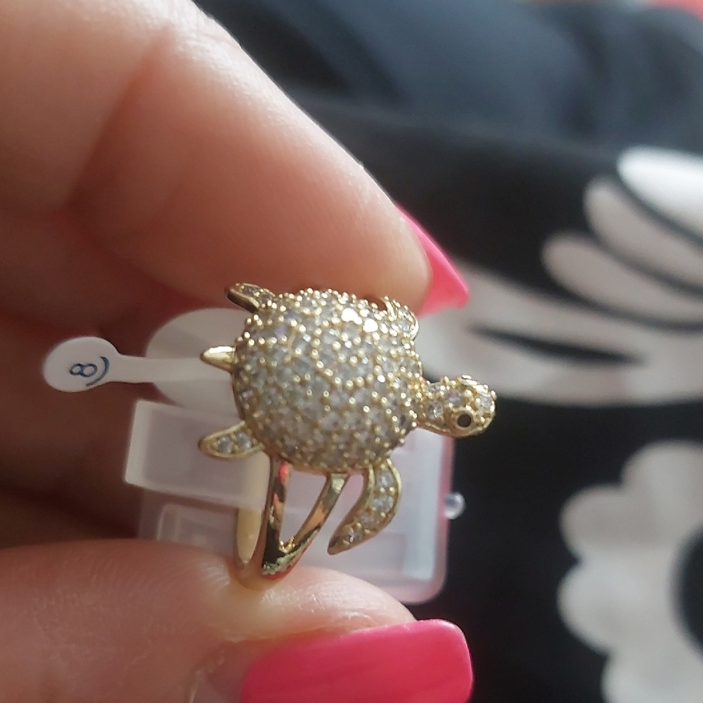 Tremendous Turtle 18kt gold plated Ring - Picture 6 of 7